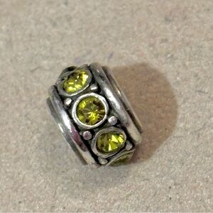 🆕Listing! Brighton olive Glam Spacer bead Pale green round crystals Retired